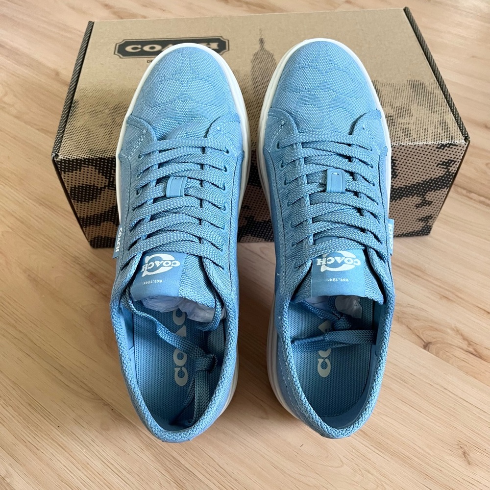 Coach Canvas Sneaker Bluebell Women 8.5 US B # CAS55 - Picture 7 of 11